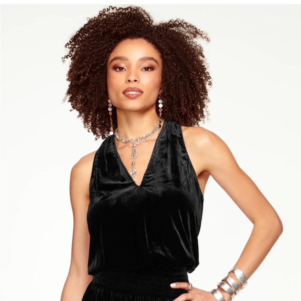 Ramy Brook, Small, Black Velvet, Jerry Mini Dress